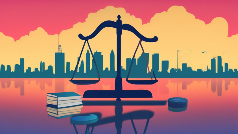 An artistic illustration showcasing a balanced scale with 'Bankruptcy' written on one side and 'Consumer Proposal' on the other, set against a backdrop of the Ontario skyline.