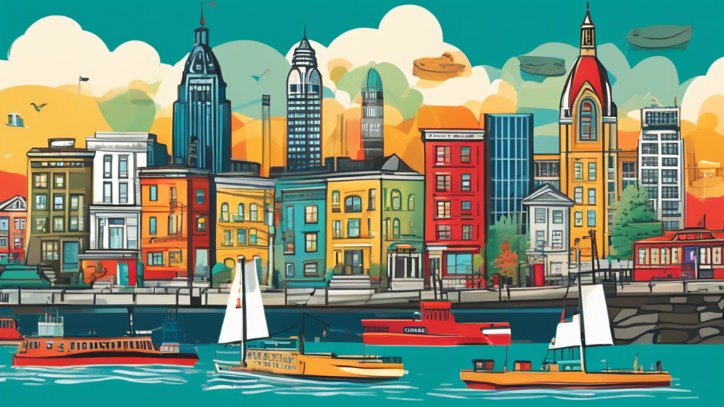 An illustrated guide showing various debt consolidation options available in Halifax, including banks, local lenders, and credit counseling services, set against a backdrop of iconic Halifax landmarks.