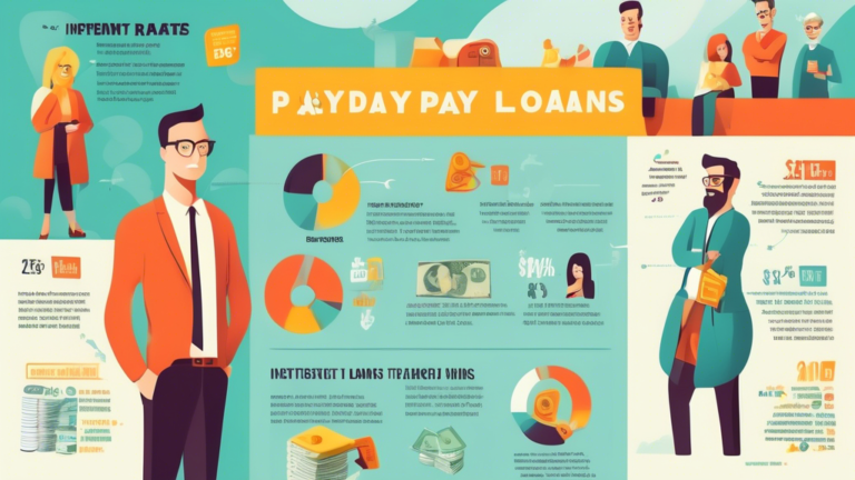 An illustrative infographic highlighting the key factors of payday loans in Langley, BC, including interest rates, repayment terms, and financial advice.