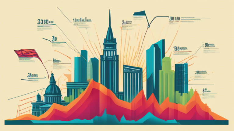 An infographic showing a line graph of increasing business bankruptcies in Alberta over the last decade, with iconic Alberta landmarks fading into the background, symbolizing the economic impact.