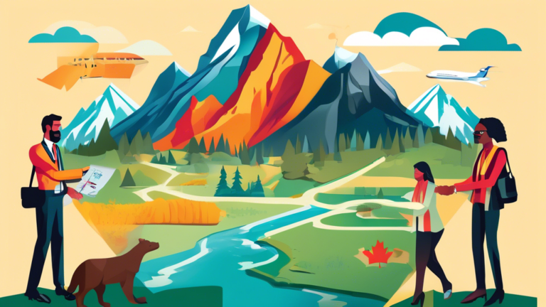 An infographic showing the process and benefits of consumer proposals in Alberta, with a backdrop of the Canadian Rockies and a symbolic handshake between a debtor and a creditor.