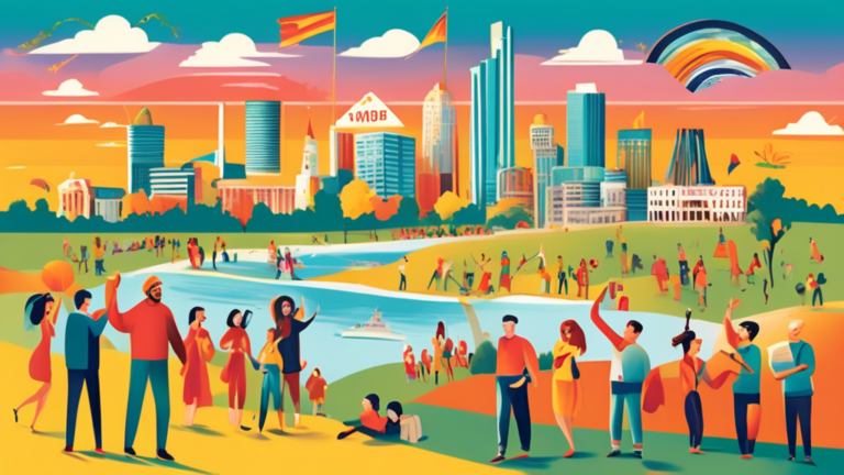 An informative illustration depicting various debt relief options available in Saskatchewan, featuring people celebrating financial freedom under a clear sky, with notable landmarks in the background.