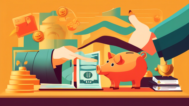 An illustrated guidebook cover depicting a professional handshake between a client and a representative of Goldhar & Associates Ltd, surrounded by icons of financial health, such as a balancing scale, a piggy bank, and legal documents, all in a warm, welcoming color scheme.