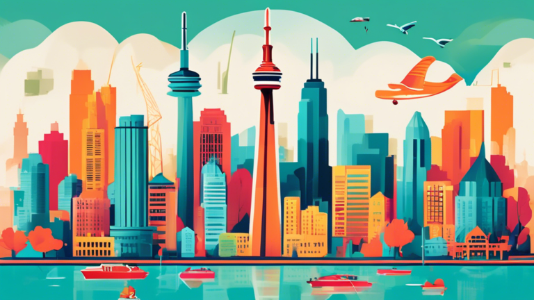 An infographic comparing financial recovery options in Toronto with a focus on consumer proposals, including steps, benefits, and eligibility criteria, set against a backdrop of iconic Toronto landmarks.