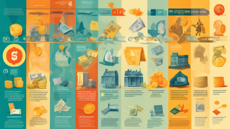 A detailed infographic illustrating the process and laws of wage garnishment in Alberta, Canada, incorporating legal symbols and Canadian currency.