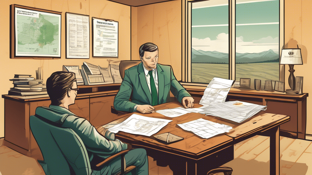 An informative and detailed illustration showing the process of declaring bankruptcy in Saskatchewan, Canada. The image could feature a distressed individu