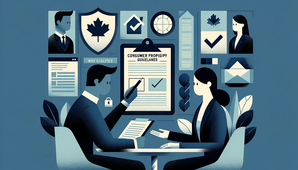 Consumer Proposal Guidelines in Canada: Who Qualifies (2026) — Canadian debt relief illustration