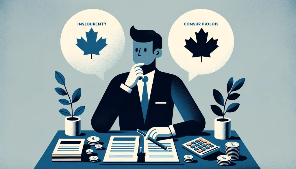 Insolvency vs Consumer Proposal in Canada (2026 Guide) — Canadian debt relief illustration