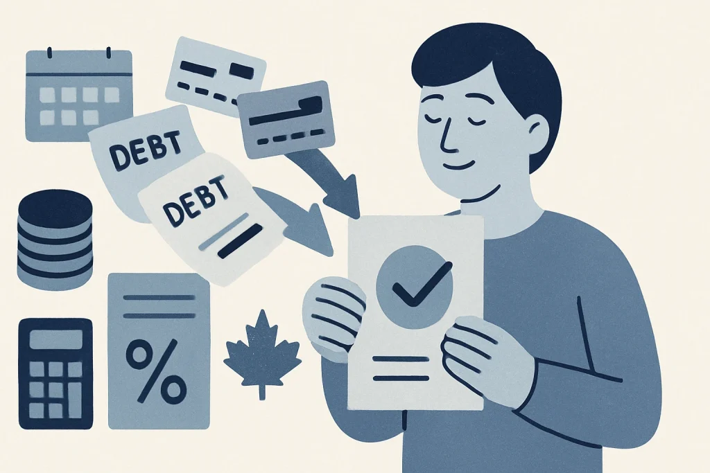 Can a Personal Loan Pay Off Debt in Canada? (2026 Guide) — Canadian debt relief illustration